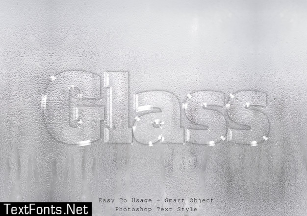 Glass text style effect