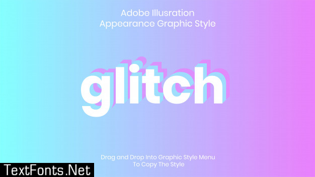 Glitch text style effect template