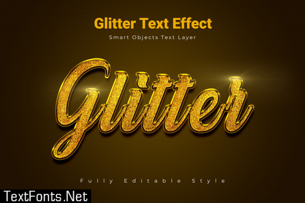 Glitter text effect