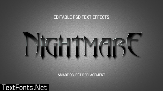 Glossy black text effect