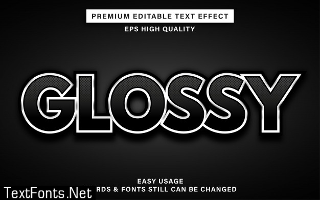 Glossy text effect