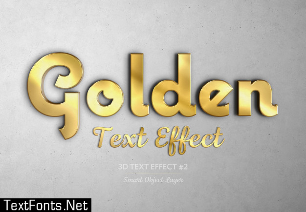 Download Gold 3d Text Effect Mockup