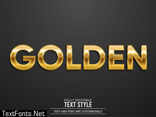 Gold luxury realistic  text effect