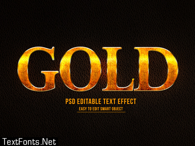 Gold style text effect