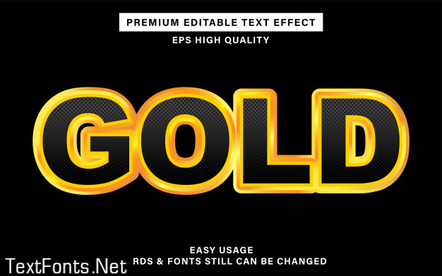 Gold text effect