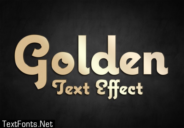 Gold text effect style collection