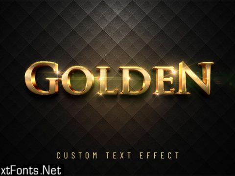 Golden shiny 3d text effect