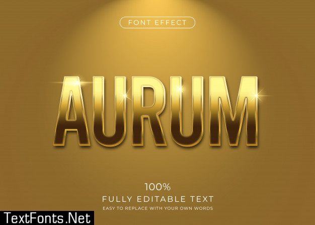 Golden text effect. editable font style