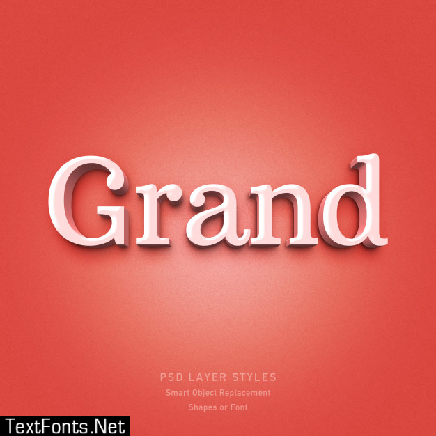 Grand 3d text style effect psd