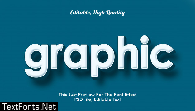 Graphic,  modern styled 3d trendy font effect