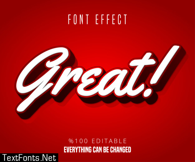 Great text, editable font effect