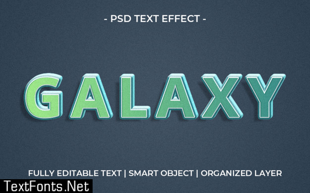 Green galaxy text effect template