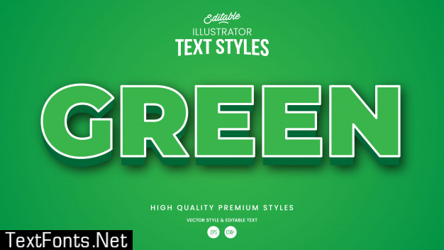 Green modern editable  text effect