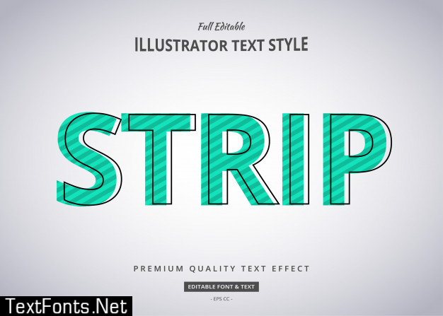 Green strip 3d text style effect