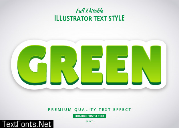 Green text style effect