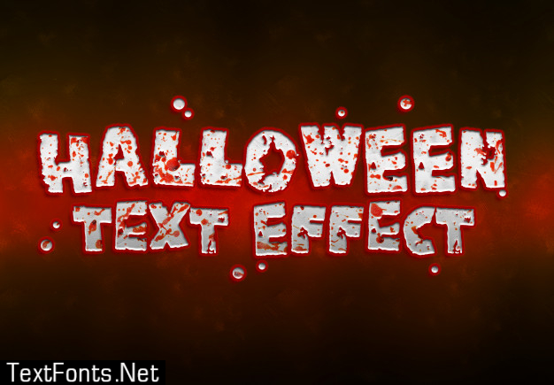 Halloween text effect mockup