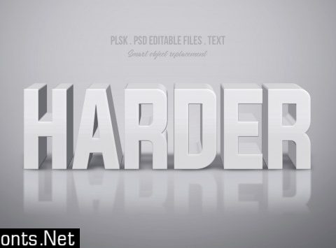 Harder 3d text style effect