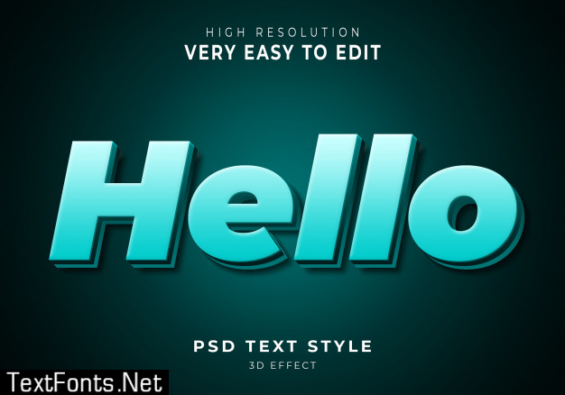 Hello 3d modern text effect