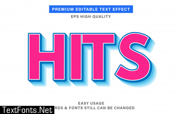 Hits text effect