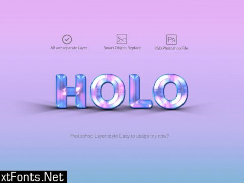 Holographic text style