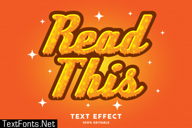 Honey style text effect