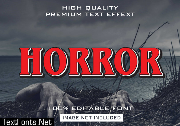 Horror editable text effect