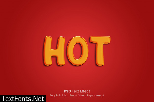 Hot orange text effect