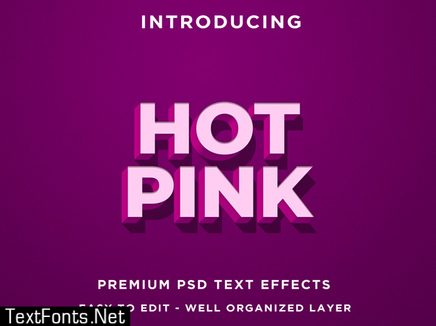 Hot pink text effect