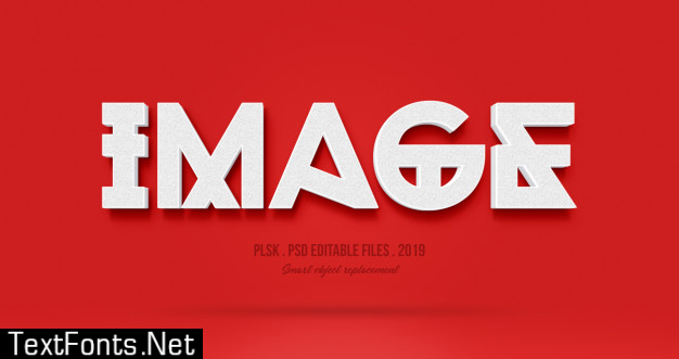 Image 3d text style effect