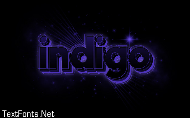 Indigo editable text effect template