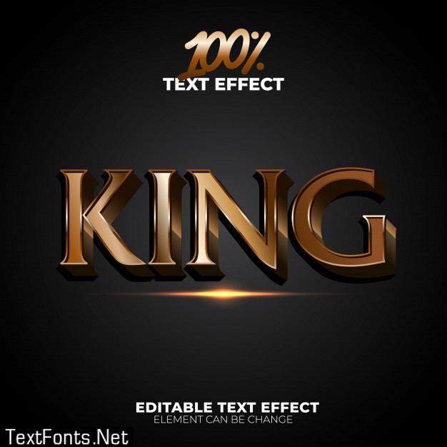 King text effect