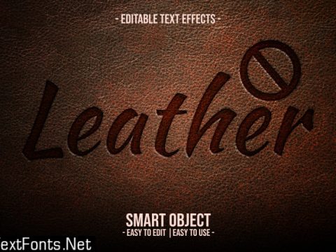 Leather text style effect