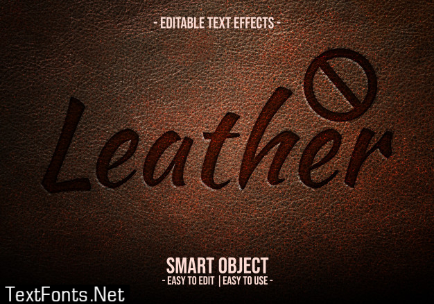 Leather text style effect