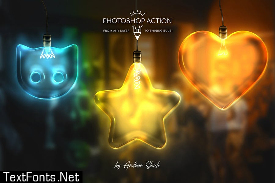 Light Bulb - Photoshop Action N527FVY