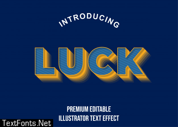 Luck -  text effect font style