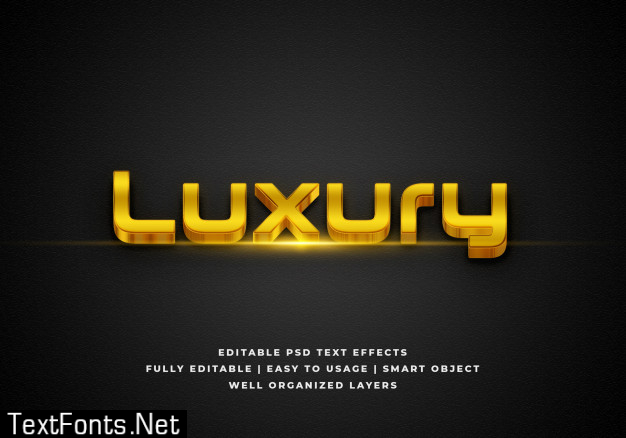 Luxury 3d text style effect