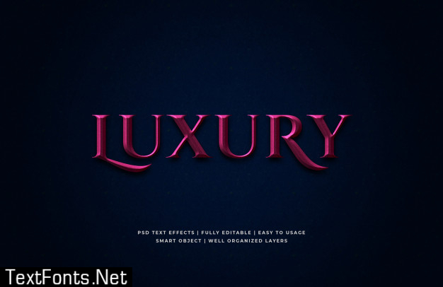 Luxury 3d text style effect