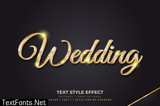 Luxury 3d text style effects with gold gradients