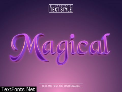 Magical glowing text effect