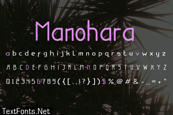 Manohara Font