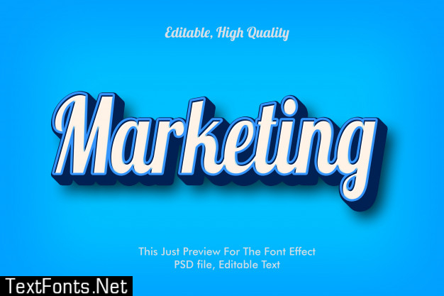 Marketing 3d text effect