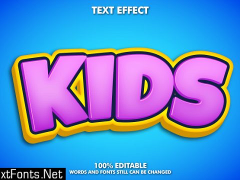 Modern and cute cartoon text effect