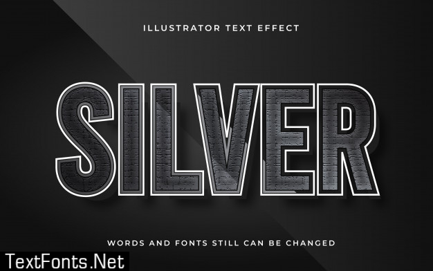 Modern black and white editable text effect