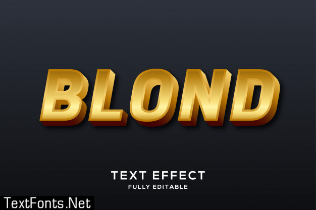 Modern bold gold text effect