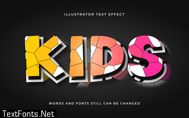 Modern cartoon editable  text effect