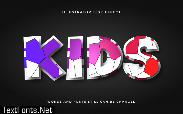 Modern cartoon editable  text effect