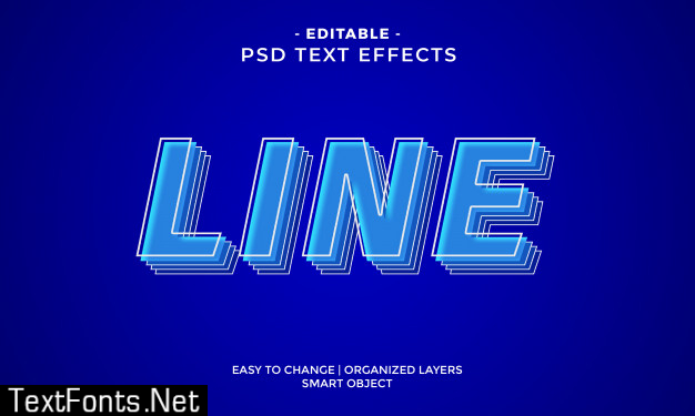 Modern colorful outline text effect