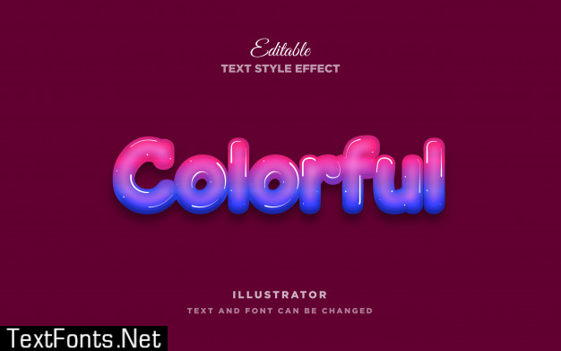 Modern colorful text style effects