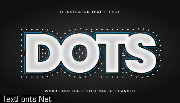 Modern editable dots text effect