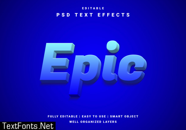 Modern epic text effect